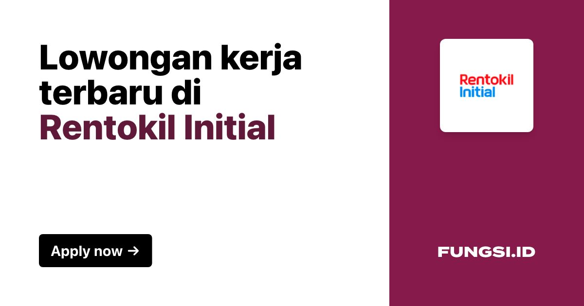 Lowongan Kerja Terbaru Di Rentokil Initial Oktober 2025 Fungsi id