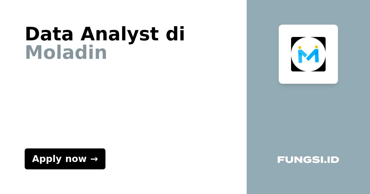 Data Analyst di Moladin - Fungsi.id