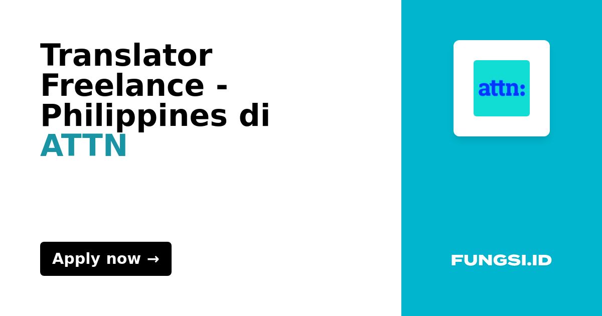 Translator Freelance Philippines di ATTN Fungsi.id